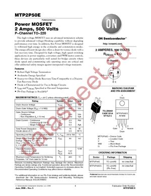 MTP2P50E datasheet  